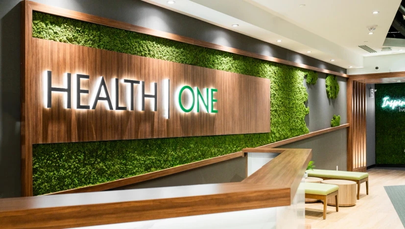 HealthOne The Well lobby in Toronto