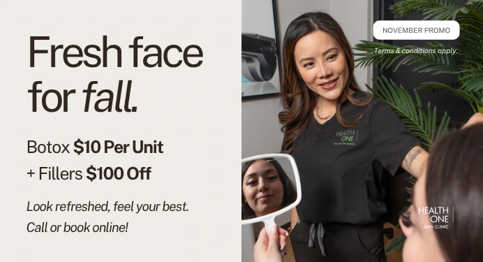 Fresh face for fall botox and filler promotion