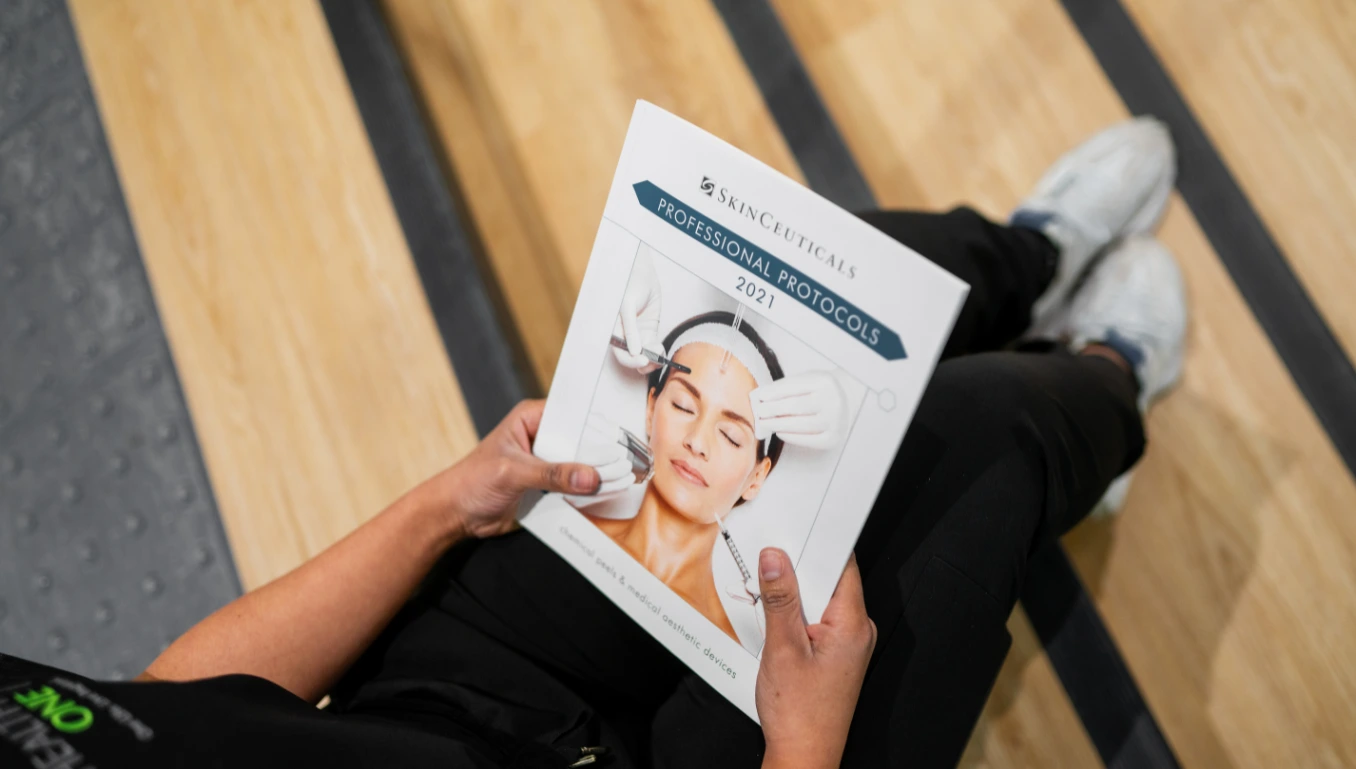 Skin treatment brochure for treatment at skin clinic