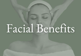 Woman getting facial for skin benefits