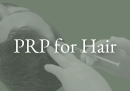 Man getting PRP treatment for thinning hair