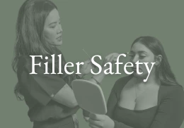 Nurse safely performing under eye fillers