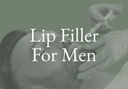 Man getting lip filler treatment