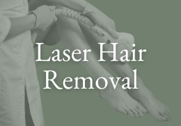Laser hair removal treatment on legs